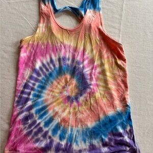 Active USA Multicolor Tie-Dye Tank Top